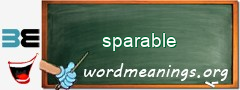 WordMeaning blackboard for sparable